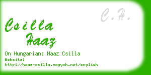 csilla haaz business card